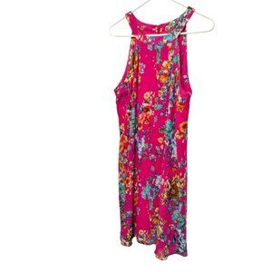 Betsey Johnson Women's Size 12 Pink Floral Sleeveless Dress EUC